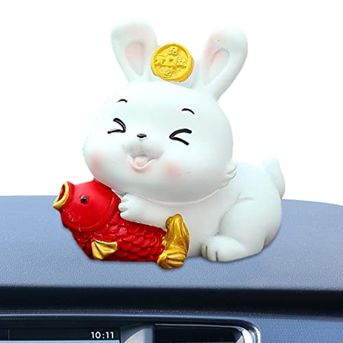 Coelho decoração do painel do carro, ano da estatueta de coelho, Coelhinha Fofo Acessórios Interiore