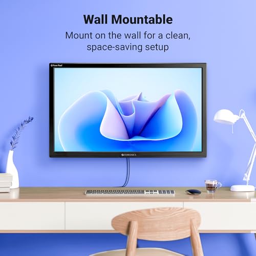 Image of ZEBRONICS LED Monitor, 20 inch, HD+ 1600x900, 16:9 Aspect Ratio, 16.7M Colors, HDMI & VGA, Wall Mountable (EV20)