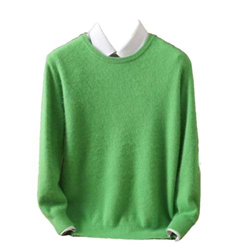 Men's Autumn and Winter Sweater Solid Color Knit Jumper Large Size Cashmere Loose Casual Base Top