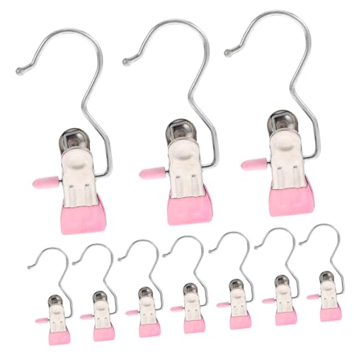Happyyami Pants Hangers Clips 10pcs Travel Hangers Soft PVC Tips Damage- for Jeans Skirts