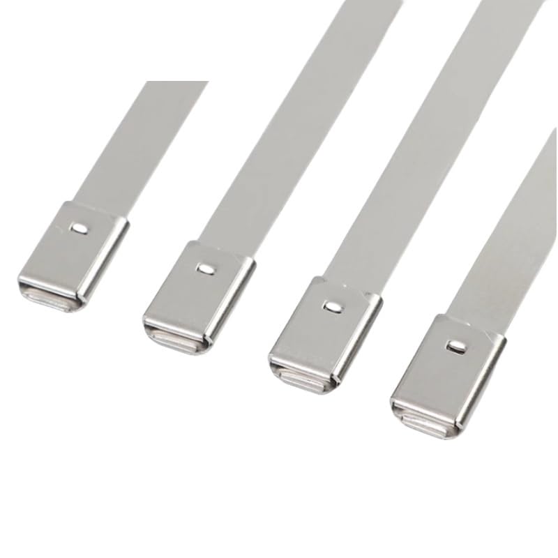 10 szt. opasek zaciskowych ze stali nierdzewnej, wielofunkcyjna, metalowa opaska zaciskowa, 10 mm, metalowa, powlekana, z zamkiem błyskawicznym(50pcs,10x600mm)