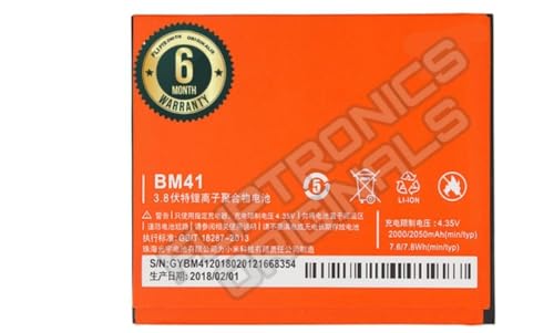 Image of BM41 Battery for Redmi 2050mAh /7.8WH 3.8V Battery with 6 Month Warranty****(U117)
