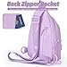Fystdtote Birthday Gifts for Her Bridesmaid Friend Sister Teacher Wife - Personalized Fanny Pack Crossbody Bag for Women - Monogram Gift for 6 7 8 9 10 11 12 Year Old Girls - Lavender E