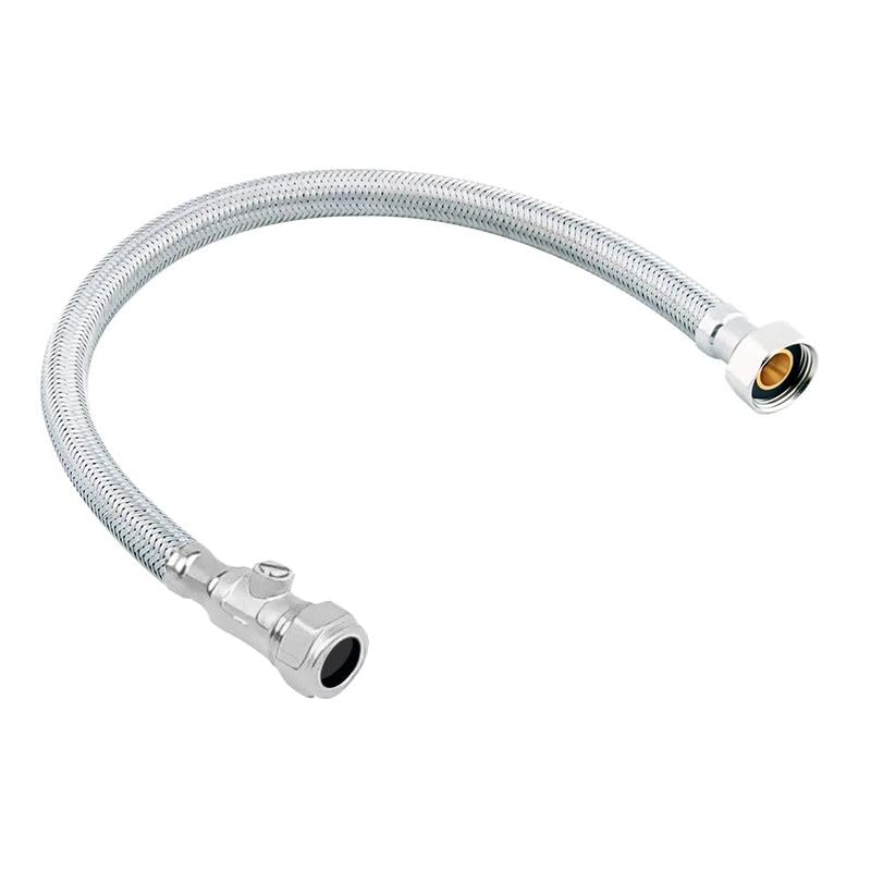 ODSUPPLIES - 15mm x 1/2" x 150mm Flexible Isolating Tap Hose WRAS