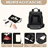 Eshow Rucksack Damen Klein, Anti-Diebstahl Elegant Cityrucksack Tagesrucksack, 3 in 1 Rucksacktasche mit Clutchbag RFID Blocker, Kleiner Damenrucksack Modern für Pendeln Schule Arbeit Reise Schwarz #5
