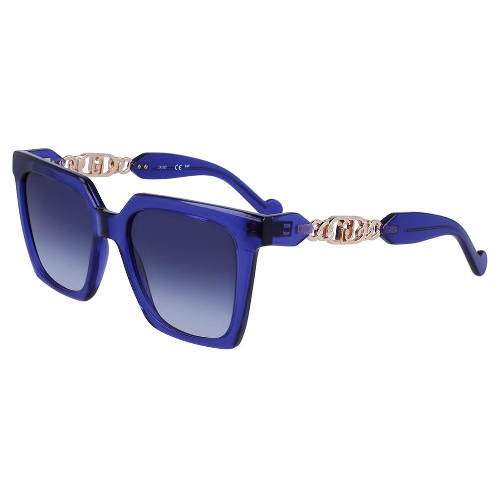 Liu Jo Blue Lj779s 502 Woman Sunglasses Injected Squared Normal Shaded