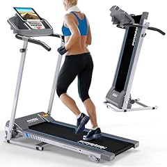 KINETIC SPORTS Elektrisches Laufband KST2700FX, Klappbares Laufband für Zuhause bis 10 km/h - Kraftvoller 1PS Motor, Tablet-Halterung, 12+1 Programme, LCD-Display, GEH- und Lauftraining, bis 120 kg