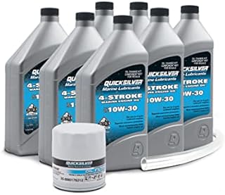 Quicksilver 10W-30 Oil Change Kit for 175hp Through 300hp 4-Stroke Mercury V6 and V8 outboards