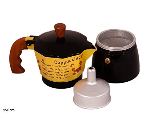 Image of 3D CREATIONS Aluminium 3 Cups Aluminum (Polished) South Indian Filter Degree Kaapi /Coffee Machine or Percolator /Perculator Or Italian Espresso Or Decoction Coffee Maker Cup or Moka /Mocha Maker