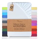 NatureMark sábana de Microfibra a Precio de Descuento! Muchos tamaños y Colores mercancía de Marca (sábana 140x200-180x200 cm, Blanco)