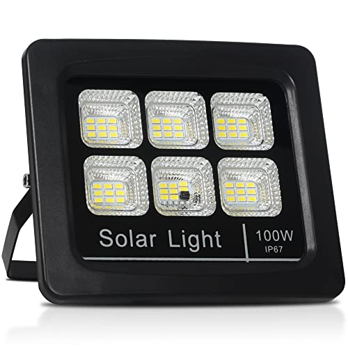 Refletor Solar de Led 100w Super Holofote 6500k Luz Branco Frio Externo a Prova D'água Bivolt 100-2