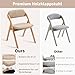 Villeston Klappstühle mit gepolsterten Sitzen, Set aus 2 stapelbaren Holz-Esszimmerstühlen mit abnehmbarem Bezug, extra klappbarer Stuhl für Gäste, Küche, Büro, Hochzeit, Party, Picknick