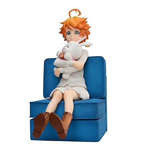 Jiumaocleu The Promised Neverland Figure Statue - Emma/Norman/Ray Figura Sofá Sentado Pose Figura de Anime Modelo Juguetes Hecho a Mano Decoración de Escritorio para el Tablero del Coche Hogar Oficina