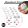 6 Sheets Face Stickers for Crafts, Various Styles Facial Features ...