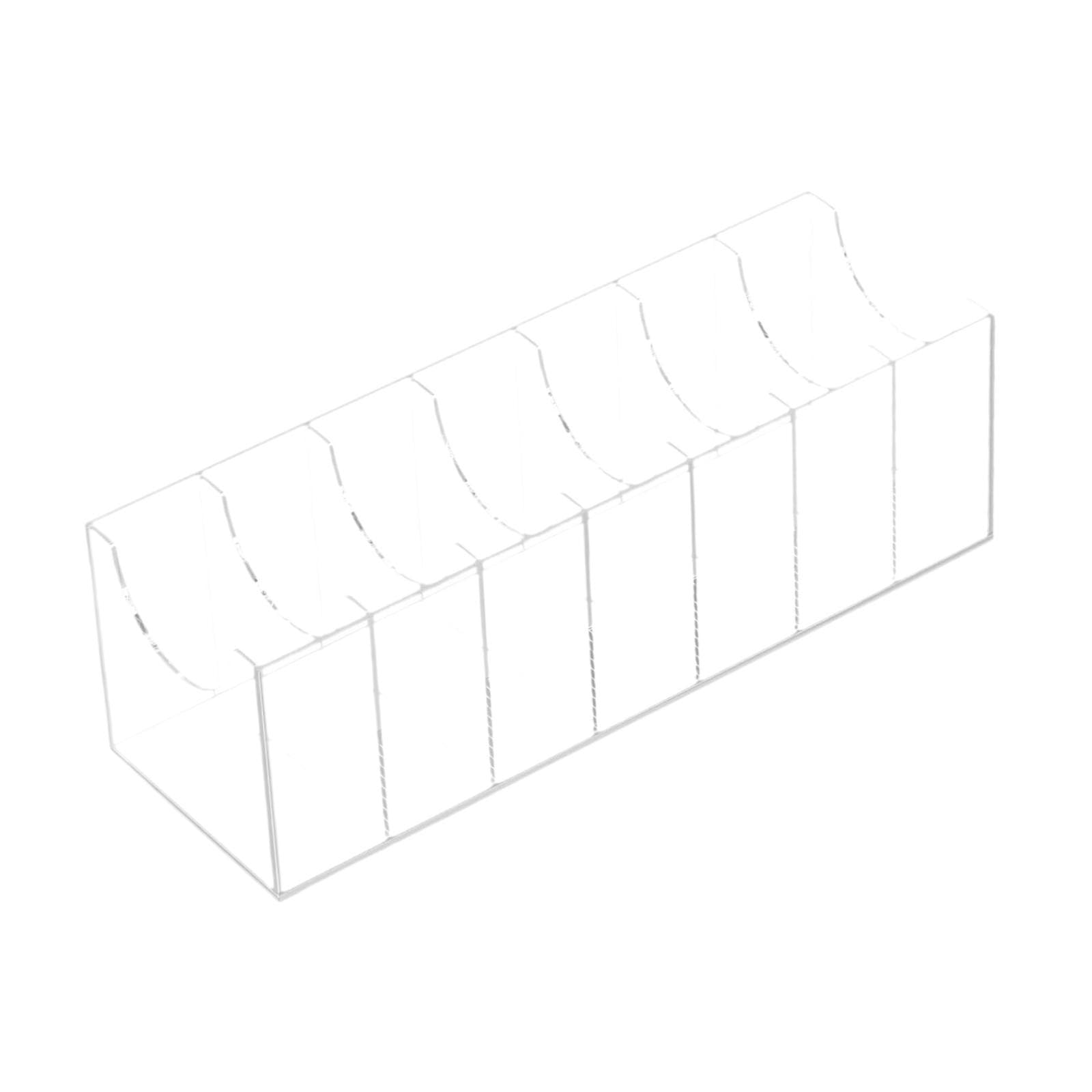 Generic Belt Organizer Storage Holder Display Box Container Multi Compartments Belt Rack for Underwear Jewelry Tie Cosmetics Watches, 7 Compartments, Clear