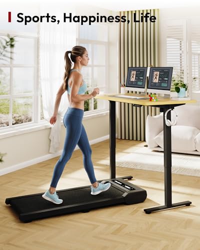 Image of SANODESK Electric Standing Desk 60 x 24 Inches Whole-Piece Desktop Height Adjustable Stand Up Desk w /6-Button Controller Ergonomic Computer Desk for Home Office, Black Frame + Natural Tabletop