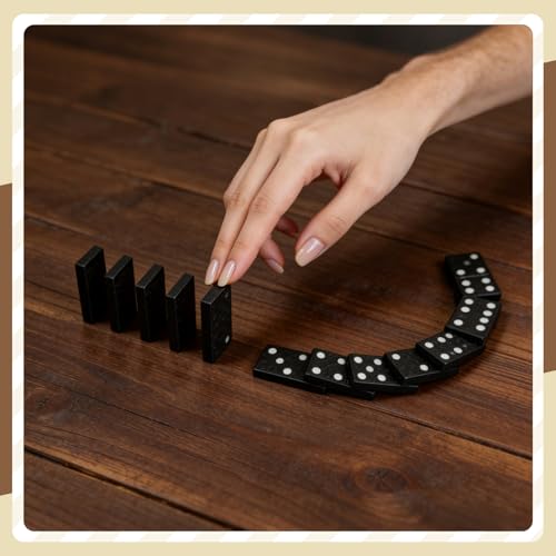 Pack de 75 Mini Dominós Clásicos de Madera miniatura 5