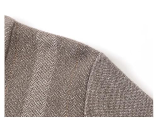 Men's Fall Winter Warm Striped Sweater Elegant V-Neck Cardigan with Single-Breasted Buttons2