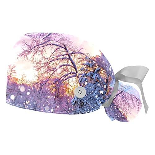Casquettes de travail paysage de neige pour rester au frais en cuisine ou laboratoire