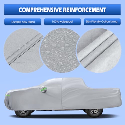 Image of Truck Cover Fit for Nissan Frontier Short Bed, Migaven Truck Cover Waterproof All Weather Full Exterior Cover Sun Rain Protection with Door Zipper