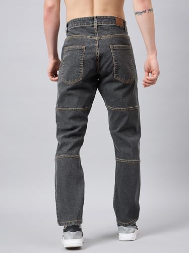 Image of STUDIO NEXX Men's Loose Fit Jeans | Stretchable | Jeans for Men | Contrast Stitch Jeans | Panelled Stitch