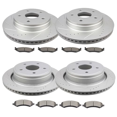 Image of SCITOO Brake Kits Front Rear Brake Rotors Brake Pad:53005;53006;D1084;D967