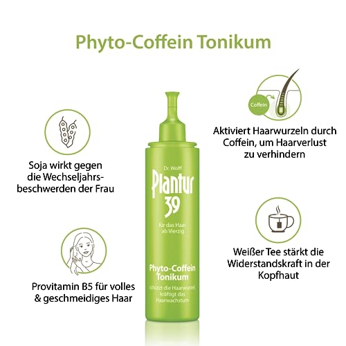 Foto von Plantur 39 Phyto-Coffein-Tonikum - 2 x 200 ml - Haarwasser zur Vorbeugung vor menopausalem Haarausfall – mit Vitalstoffen aus der Soja-Pflanze – unabhängig von der Haarwäsche anwendbar