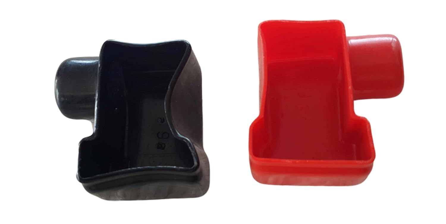 2Pcs Battery Terminal Dust Rubber Cap Cover Car Insulation Protector Sleeve Covers Black and Red-image-34