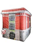 Fun Costumes Ghostbusters Inflatable Firehouse Halloween Decoration - Giant 9-Foot Haunted Firehouse with LED Lights for Outdoor Yard Displays - Officially Licensed