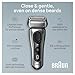 Braun Series 8 Electric Razor for Men, with 4+1 Shaving Elements & Precision Long Hair Trimmer, Close & Gentle Even on Dense Beards, Wet & Dry Electric Razor with 60min Runtime, 8517s Galvano Silver