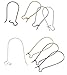 Ear Wire Hooks, 200 Pc Earring Findings, Mixed Color (1 1/2 x 5/8 inch)