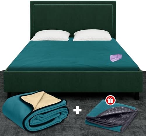 Waterproof Blanket for Intimacy, Queen Size Intimacy Blanket for Adults, Ultra-Soft Noiseless Mattress Furniture Protector, Reversible + Gift included