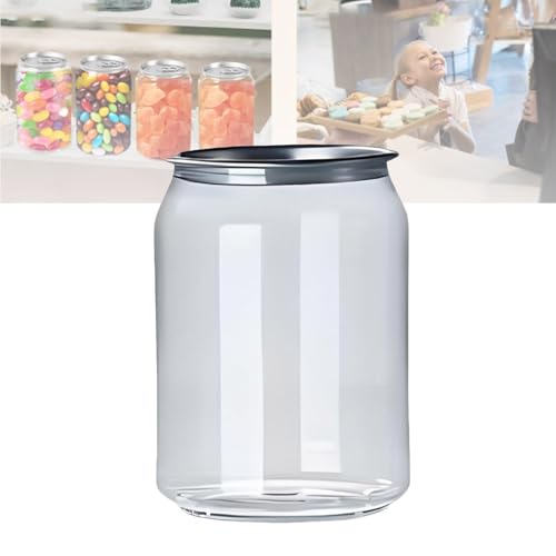 Oiyekntd Paquete de 200 Vasos Desechables de plástico para sellar latas con Tapas de Aluminio: Botellas de Pet a Prueba de Fugas para Jugo con Tapas compatibles con máquinas selladoras de latas 330ml
