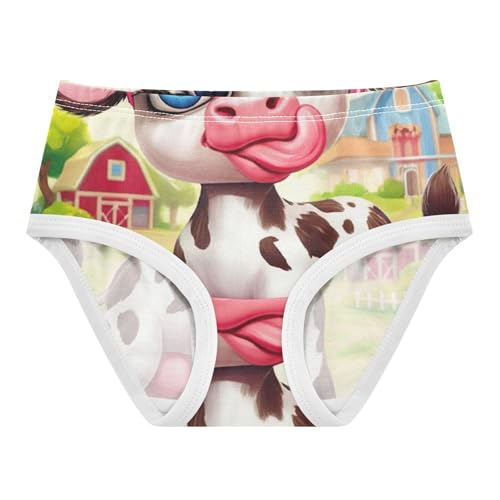 Cute Cartoon Highland Cow Farm Toddler Underwear Custom 2t Cotton Cute Panties Girl Cartoon Kids Undies Briefs