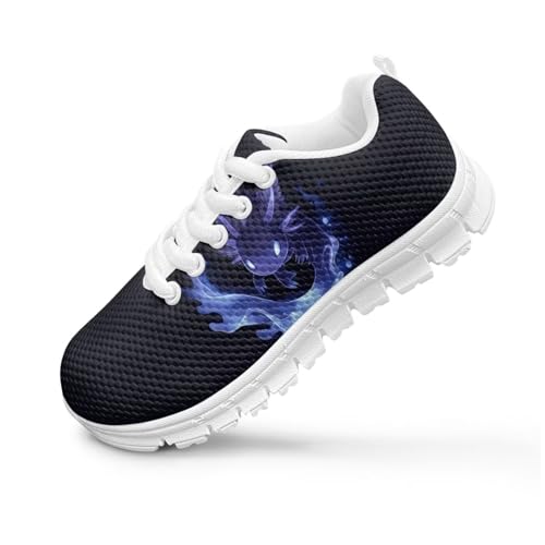 Yzaoxia Girls Running Shoes Athletic Walking Shoes for Kids Mesh Sneakers Lace Up Footwear for School Gym Size 11-Size 54