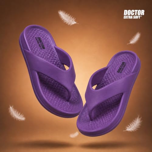 Image of DOCTOR EXTRA SOFT Women's EVA Flip Flop Slippers | Lightweight Cloud Soft Platform Sandals | Thick Cushion Sole, Waterproof Slip-On Thong for Beach, Pool, Indoor & Outdoor Wear D-557