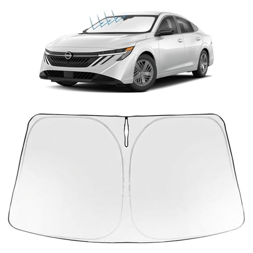 Image of Proadsy Windshield Sun Shade Custom Fit Nissan Sentra 2020-2026 Foldable Front Sunshade Protector Sun Visor Blocks UV Rays Keep Car Cooler Accessories
