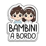  Bimbo a Bordo per Auto, Bambini a Bordo 16 x 13.5 cm, Baby on Board Adesivo Auto, Adesivo Bimbo a Bordo per Auto Resistente agli UV e Impermeabile, Diamond Sticker