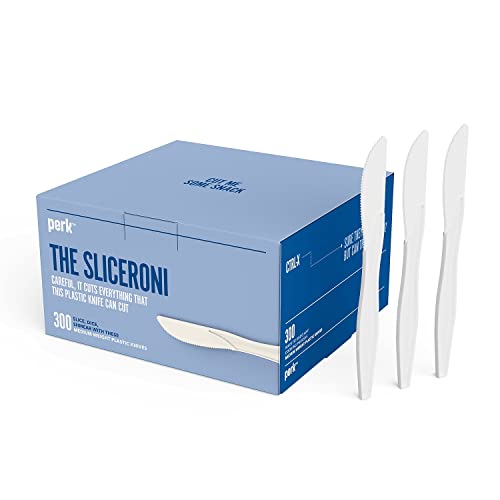 Perk Polystyrene Knife, Medium-Weight, White, 600/Carton (PK58700/PK563VS)