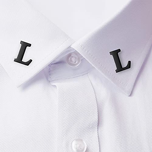 Image of HONEY BEAR Initial Alphabet Letter Lapel Pins Collar Badge Brooches for Mens /Womens Shirt Dress Decoration Black