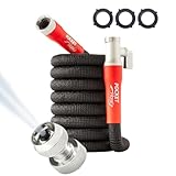 Pocket Hose Silver Bullet 2.0 Expandable Garden Hose 25-FT with Turbo Shot Nozzle, AS SEEN ON TV, Lead-Free, Solid Aluminum Connectors, Easy On/Off Valve, Kink-Free, Leak-Proof