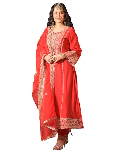 Image of INDO ERA Women's White Viscose Rayon Straight Embroidered Kurta