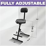 Liquid Stands Tabouret de guitare réglable - Trone de tambour musical standard avec dossier - Siège Guitare Siège drum, Chaise Musicienne, Chaise pour Adultes, Enfants, Drummer et Guitariste