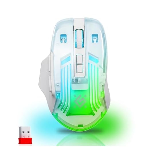 Defender® Astro Elite Kabellose Gaming Maus – 2.4 GHz Wireless, 3200 DPI, RGB, 5 Programmierbare Tasten, FIRE-Taste, 120 Std. Akku, USB-C, Ergonomisch, Für PC, Laptop, Gaming