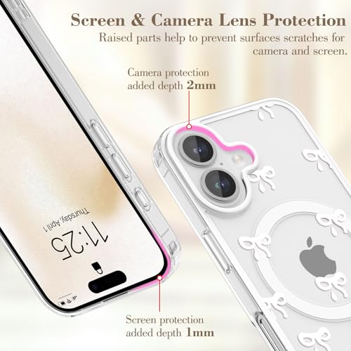 Coque iPhone 16 Plus blanche fine élégante pour femmes et filles