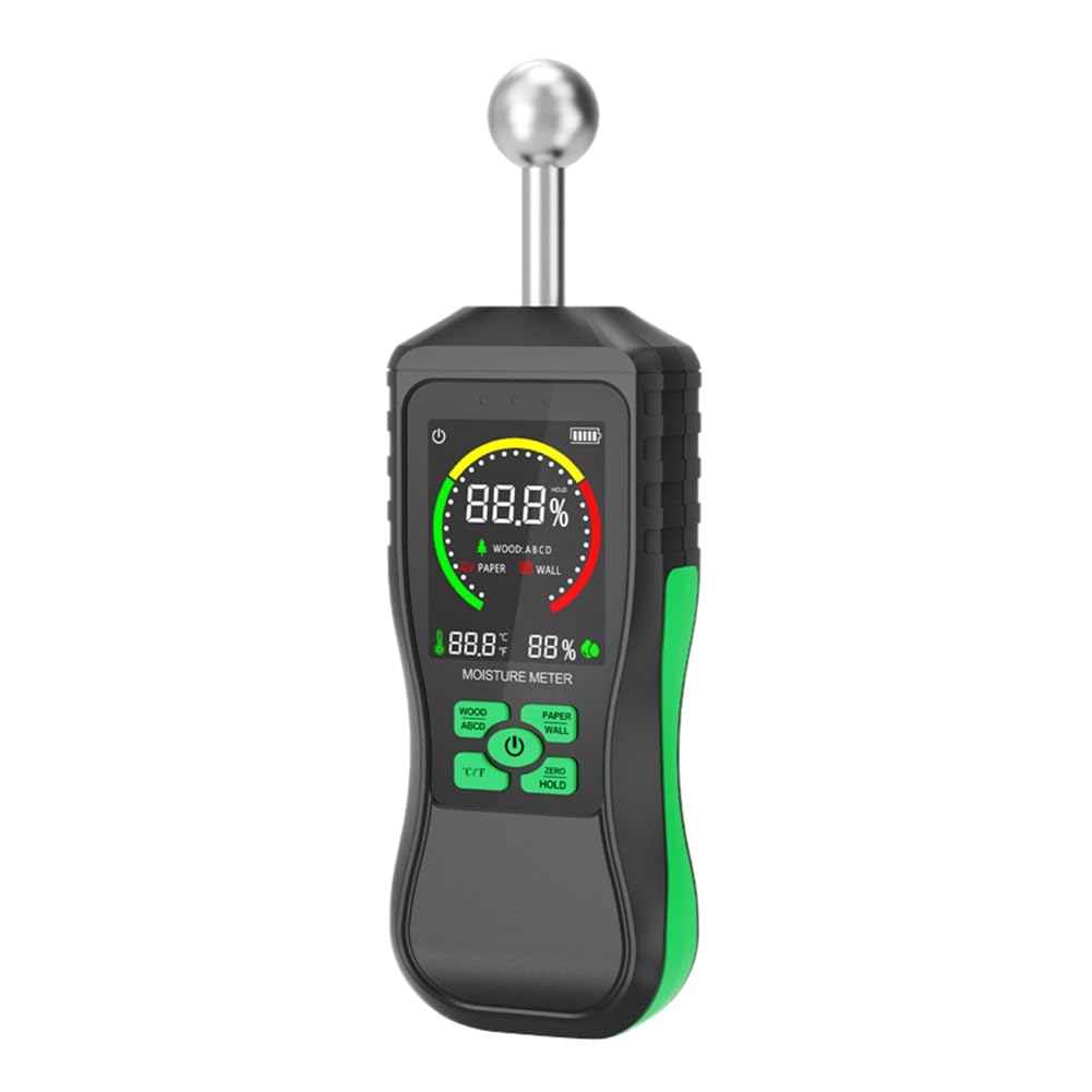 Ehwisbe Digital Wood Moisture Meter Non-Contact Timber Damp Detector Hygrometer Alarm Humidity Tester Pinless Moisture Detector