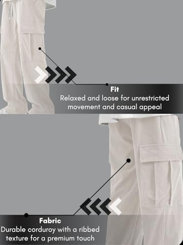 Image of GRECIILOOKS Cargo Joggers for Men - Cotton Loose Fit Utility Pants with 4 Pockets | Durable Outdoor & Hiking Trousers (Available in Plus Size)