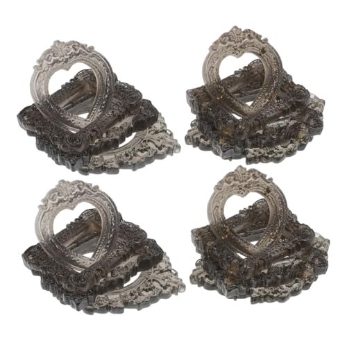 Toyvian 24 St Mini Vintage Barock Bilderamar i Harts Små Antika Ramar för Dockhus Miniatyrramar för Fotografering Smyckesdisplay och Säsongsdekorationer