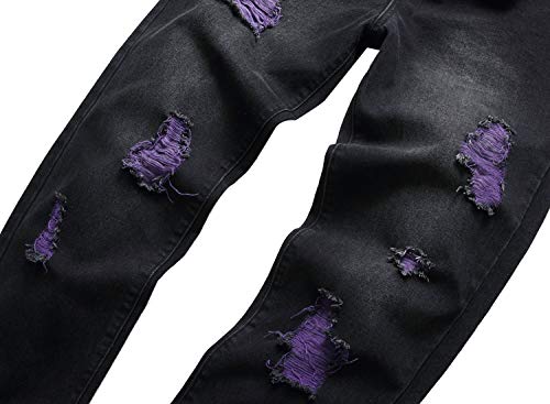 Mickason Men's Ripped Slim Fit Wild Jeans #TOP4