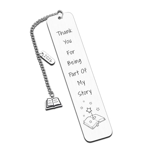 Teacher Appreciation Gifts Thank You Teacher Gifts Bulk End of School Year Gift for Women First Day of Senior Welcome Back to School Supplies Thank You for Being Part of My Story Bookmark Christmas